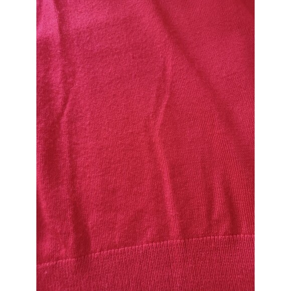 Vintage Land's End Red Preppy 90s V-Neck Pullover Sweater Mens Large - Picture 6 of 7